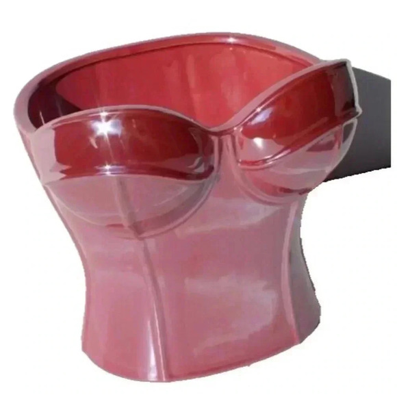 New Pink Girly Large Retro Female Corset Planter Vase Indoor / Outdoor - Picture 3 of 4